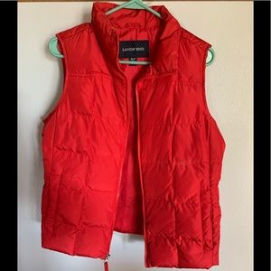 Lands’ End Medium Petite red vest womens